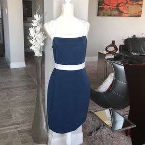 Banana Republic navy and white dress!